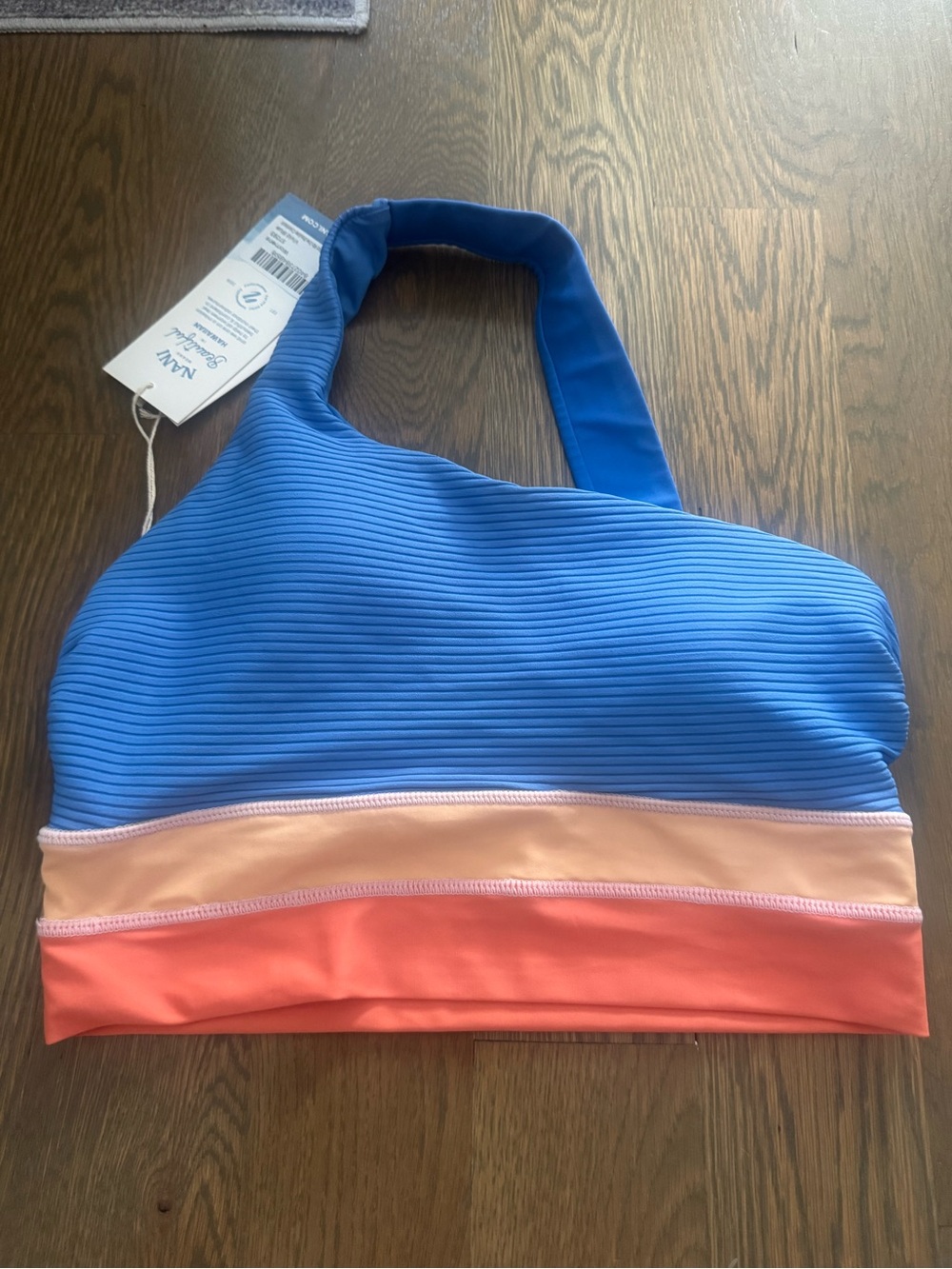 Nani flat rib one shoulder color block
